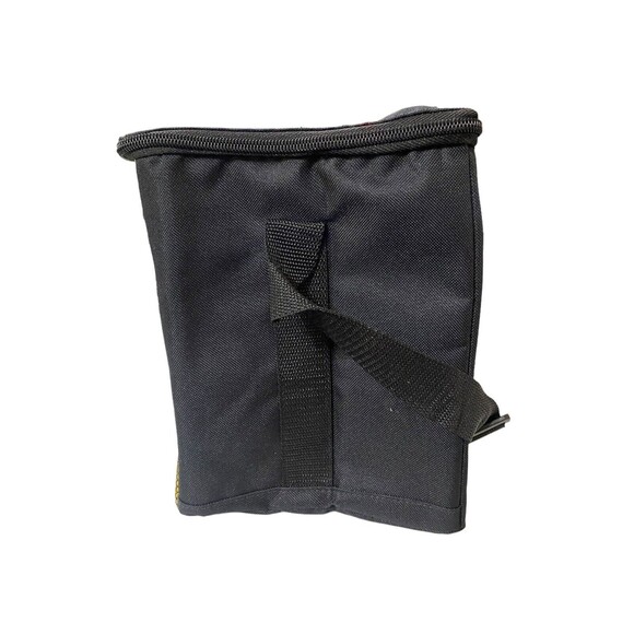 Ice Cubed Insulated Cooler Bag w/Front Mesh Pocket Black Blue Adjustable Strap - Picture 4 of 13